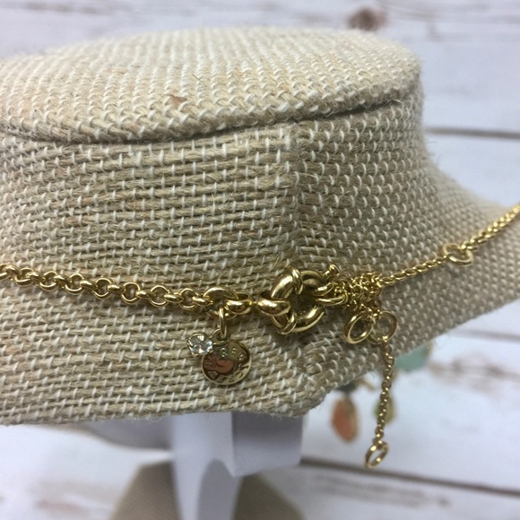 J Crew Pink Green Pastel Oval Statement Necklace - Picture 4 of 8